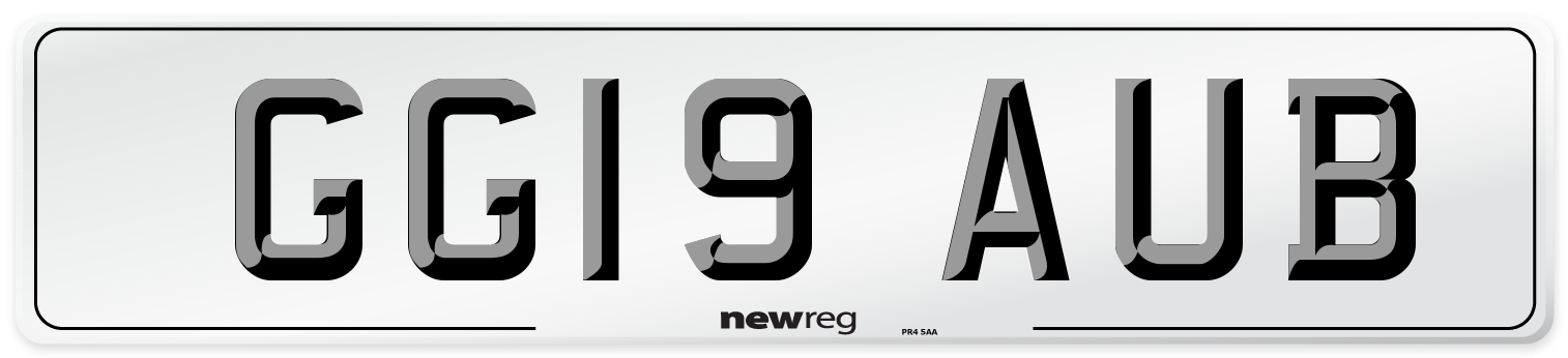 GG19 AUB Number Plate from New Reg